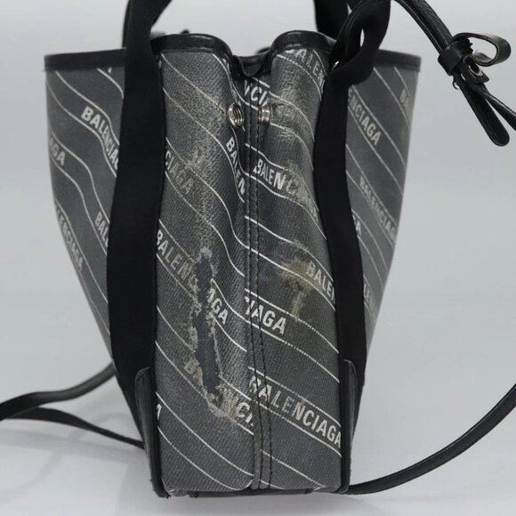 BALENCIAGA Hand Bag PVC Leather 2way Gray 390346 Auth BA449 - Picture 7 of 15